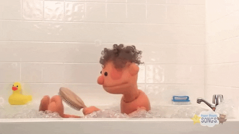 bathing rubber duck gif by super simple - find & share on giphy