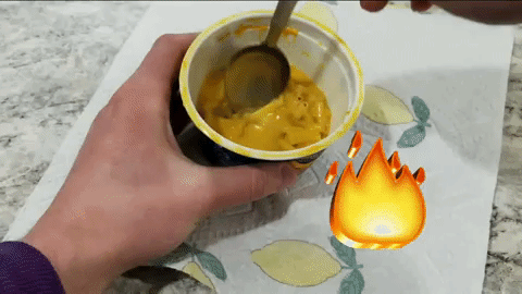 Kraft Macaroni and Cheese after cooking it.