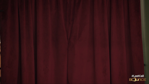 Gif of a man peeking through curtains -- school performance mishaps