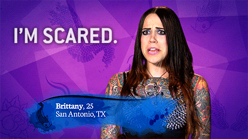 Scared Best Ink GIF by Oxygen