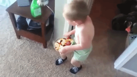 Young Cayden can't seem to keep his grip on a bowl of fruit he wanted to surprise his mom with on Mother's Day back in 2013 and does spills the entire thing not once, but twice. The family submitted the clip to America's Funniest Home Videos and walked away with $10,000 in prize money.