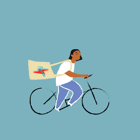 ilustración de una persona andando en bicicleta