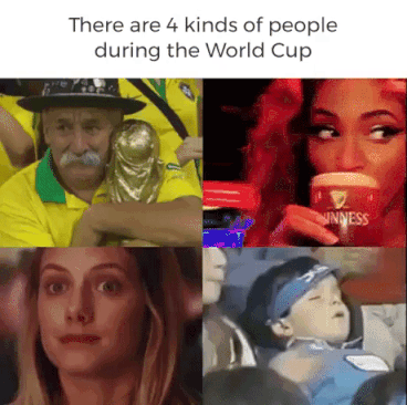 4 kinds of people in World Cup in FIFAWorldCup2018 gifs