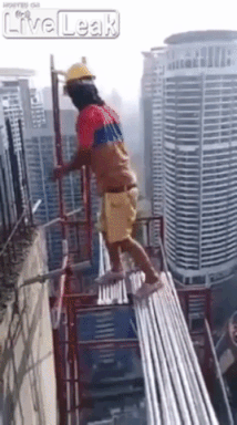 Malaysian construction worker are fearless in random gifs