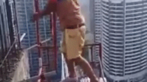 Malaysian construction worker are fearless gif
