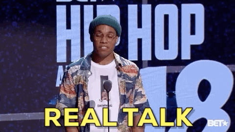 Gif that says real talk