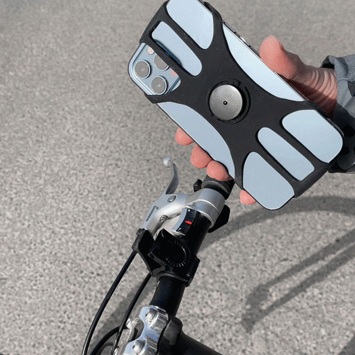 Fahrrad Handyhalter, 360 ° abnehmbarer verstellbarer Fahrrad