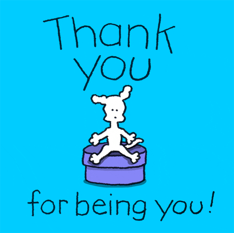 Thank You Gif In Blue