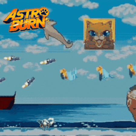 Astro Burn — 90s Retro Cats — free animated Astro Burn GIF