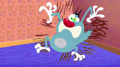 oggy and cockroaches gif