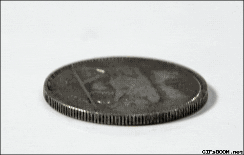 coin flip yes no gif