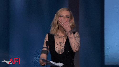 Cate Blanchett Blowing A Kiss GIF by American Film Institute