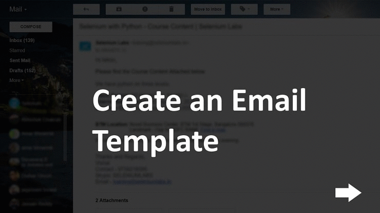 Create an email template in Gmail