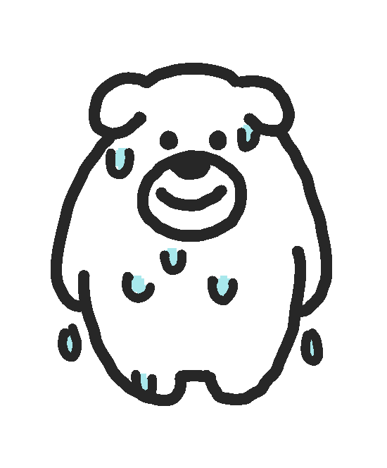 scared dog Sticker by takadabear