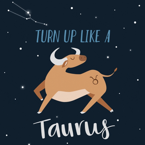 Turn Up Taurus GIF by evite - Find & Share on GIPHY