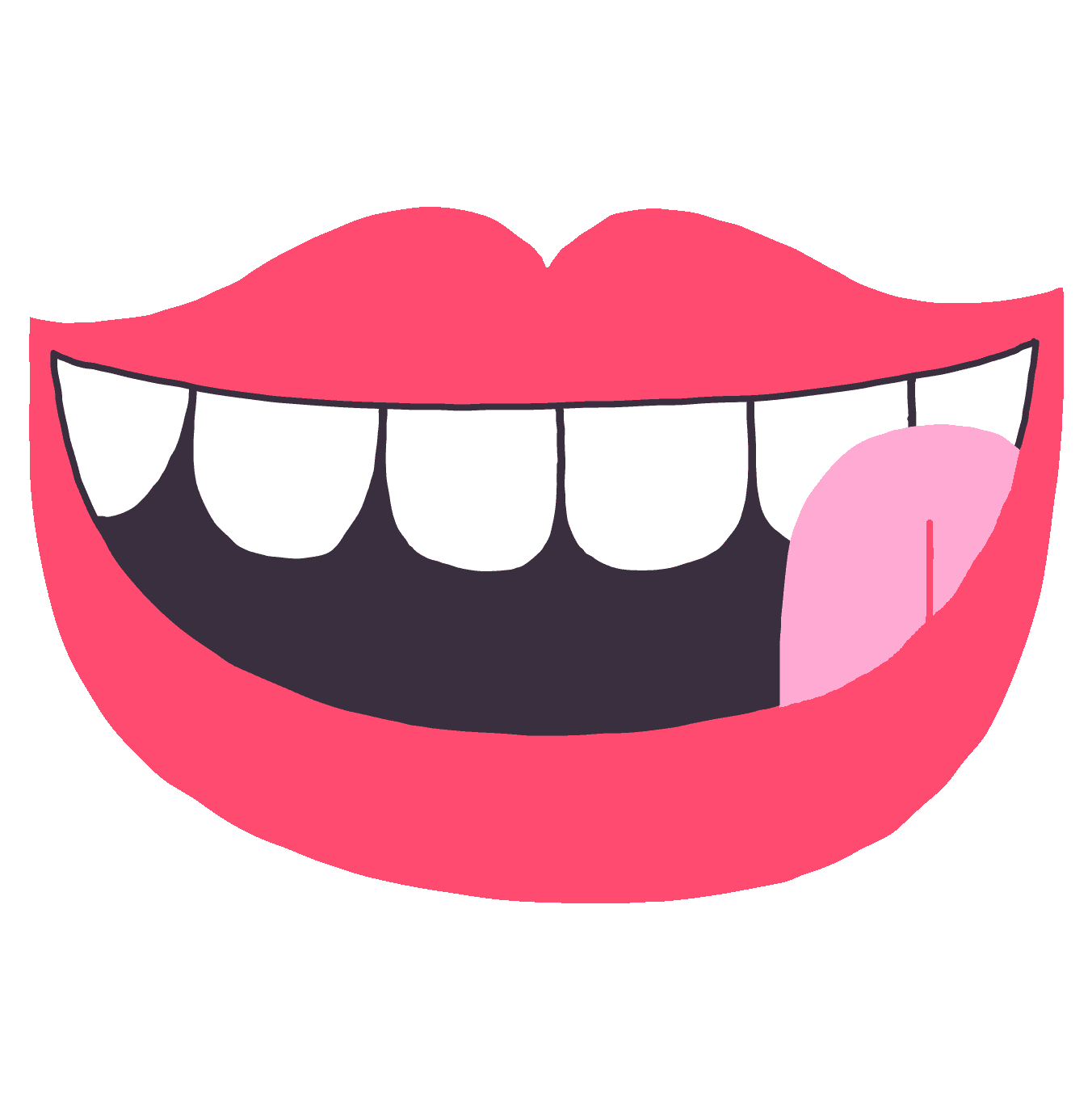 Lips Tongue Sticker by Tim Lahan for iOS & Android | GIPHY