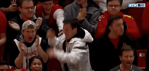Excited College Basketball GIF by Maryland Terrapins - Find & Share on GIPHY