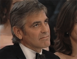 mad george clooney disappointed glare