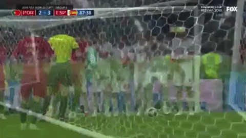 Goal Of Ronaldo in Spain Vs Portugal gif