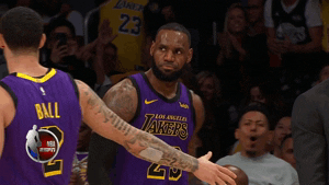 High Five Lebron James GIF by NBA - Find & Share on GIPHY