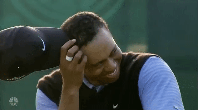 Tiger Woods Laughing By Nbc Find And Share On Giphy