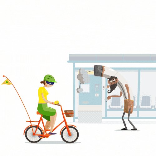 Character Bike GIF by Weltenwandler - Find & Share on GIPHY