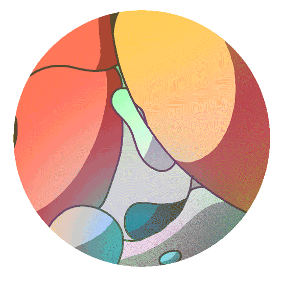 colorful blobs moving around