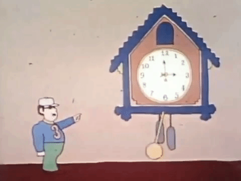 a GIF of the cuckoo clock to better elaborate "How does a cuckoo clock work?"