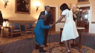 Gif of Capricorn Michelle Obama dancing. 