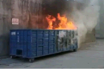 dumpster fire gif