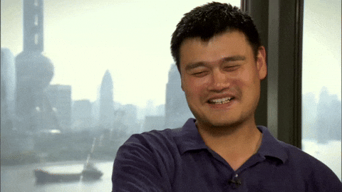 Yao Ming laughing reaction