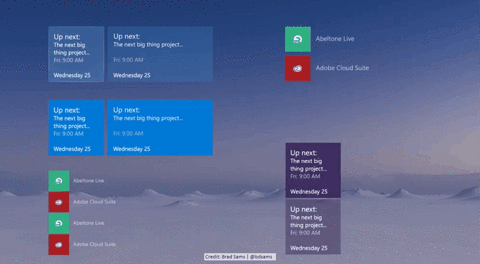 Más conceptos fiables de Neón, la nueva interfaz para Windows 10 en Redstone 3