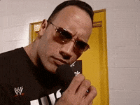 The Rock Raising One Eyebrow