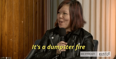 Image result for dumpster fire gif