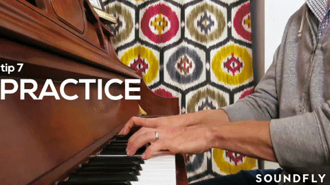 practice playing the piano