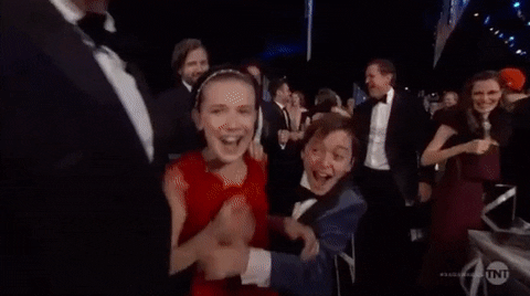 Excited Millie Bobby Brown GIF by SAG Awards - Find & Share on GIPHY