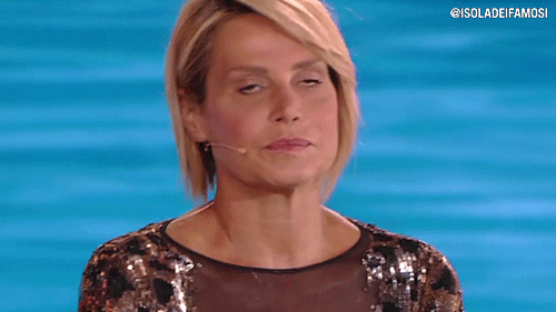 Simona Ventura GIF by Isola dei Famosi - Find & Share on GIPHY