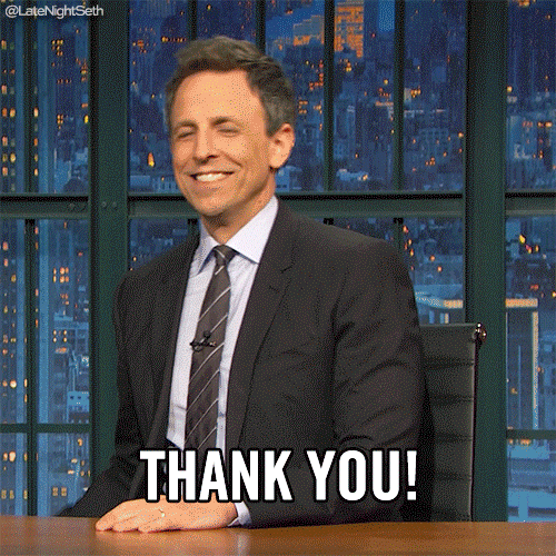Seth Meyers Thank You GIF by Late Night with Seth Meyers - Find & Share on GIPHY