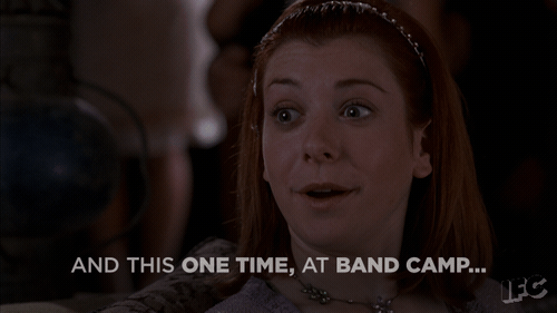 Image result for this one time at band camp gif