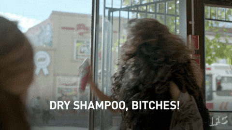 Image result for dry shampoo gif