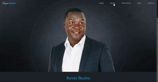 kevinbazira.com, about, portofolio, contact