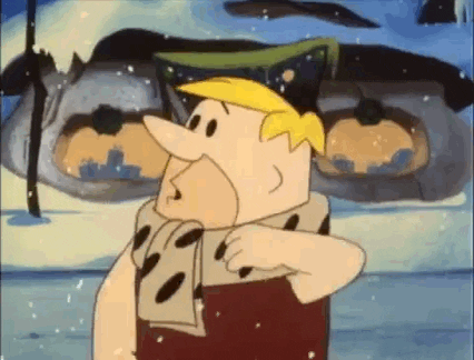 Gif of a Flintstones character scratching his head -- phrases students say