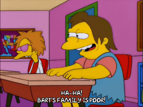 Ha, ha! Bartova družina je revna!