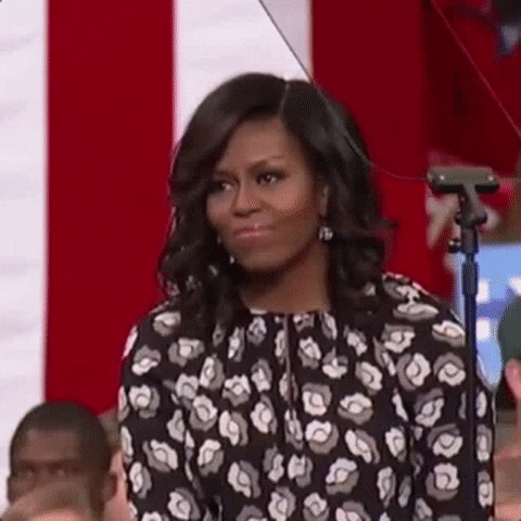 Happy Michelle Obama GIF by Election 2016 - Find & Share on GIPHY