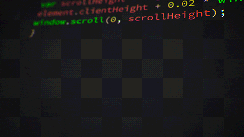Código Javascript sendo digitado em um fundo preto