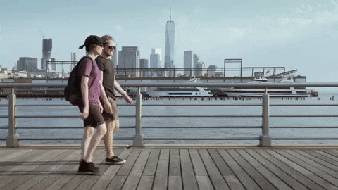 GAYCATION with Ellen Page and Ian Daniel gaycation friends walking ellen page