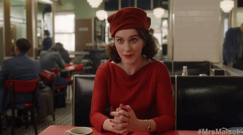 Rachel Brosnahan Miriam GIF by The Marvelous Mrs. Maisel - Find & Share on GIPHY