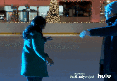 ice skating on a fun winter date