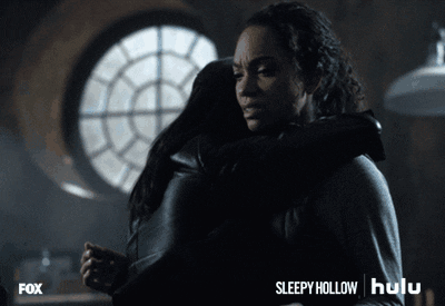 HULU hug hugging lyndie greenwood jenny mills