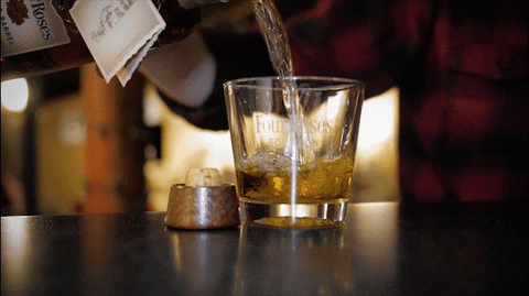 Gif of liquor being poured into a glass